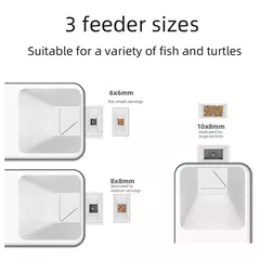 Alimentador automático inteligente wi-fi, alimentador de temporização de peixes dourados para aquário, 100ml, grande capacidade, controle por aplicativo, registros de alimentação, lembrete de alimentador de peixes na internet