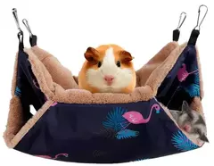 Rede quente de pelúcia dupla grossa para ratos, cama para hamster, ninho de casa, saco de dormir, camas penduradas, gaiola de cobaia - comprar online