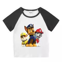 Boys Paw Patrol T-shirt manga curta Top e Shorts Set, bebê meninos roupas, roupas dos desenhos animados, terno verão, novo conjunto infantil, 2022, 2pcs na internet