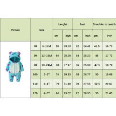 2023-07-25 Lioraitiin 0-3years infantil bebê menino menina macacão de lã chifre com capuz quente engrossar inverno macacão outwear snowsuit - comprar online