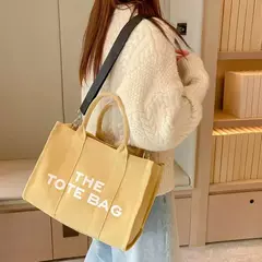 Bolsa tote feminina casual lona grande capacidade bolsas femininas designer letras ombro crossbody sacos de luxo grande shopper na internet