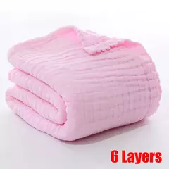 Newborn Baby's Gauze Bathrobe, Infant Swaddle, 100% Algodão, Meninos, Meninas, Crianças, Infantil, Gaze, Cobertor, Roupão, 6 Camadas na internet