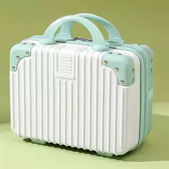 Imagem do Mini caixa de maquiagem vintage, bolsa portátil de higiene pessoal, estojo pequeno para presentes cosméticos, caixa de senha compacta, 14";;VERDADEIRO;;"16 polegadas [com bloqueio de senha 35*27*16]],069 fruta verde