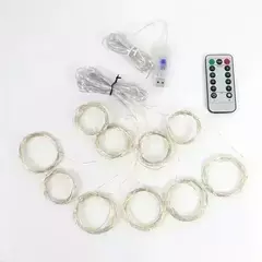 USB Curtain String Fairy Lights, Guirlanda de Natal LED, Remoto para Festa, Jardim, Casa, Decoração de Casamento, Ano Novo, 8 Mode, 6 m, 3m, 2022 - comprar online