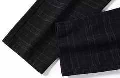 Calça reta justa justa xadrez masculina, terno de negócio masculino, calça de alfaiataria social, xadrez chinês masculino, 2022, até bem - comprar online