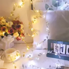 Fio de cobre String Lights para casamento, Tiny Fairy Light, Silver Leaf, Bateria, LED, Home Party, DIY, Xmas Decor, Golden na internet