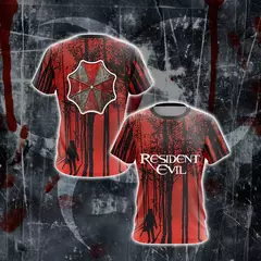 Imagem do Camiseta Unisex, Estampa 3D, Manga Curta, O-Decote, Streetwear Hip Hop, Top Casual, Roupas, Resident Evil, Novo