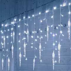 LED Cortina Icicle String Lights, Guirlanda de Natal, Fairy Light, Droop 0.4-0.6m, Natal, Jardim, Rua, Exterior, Iluminação Decorativa - Wolf Magazine
