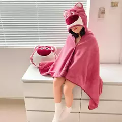 Toalha de banho com capuz bonito para crianças Super macio, roupão absorvente Cobertor dos desenhos animados Quickdry, roupa de dormir para recém-nascido, bebê - Wolf Magazine