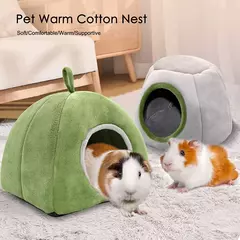 Imagem do Casa de hamster gaiola de cobaia hamster casa de algodão pequeno ninho de animal inverno quente cama para animais de estimação para roedor/cochonta/rato/ouriço