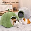 Casa de hamster gaiola de cobaia hamster casa de algodão pequeno ninho de animal inverno quente cama para animais de estimação para roedor/cochonta/rato/ouriço