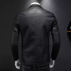 Outono 2022 Jaqueta De Couro Falso Motocicleta Turn Down Casacos Preto Jaqueta De Couro Masculina Outwear PU Coats 5XL - Wolf Magazine