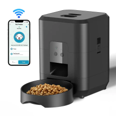 Alimentador automático para gatos, 2l, com controle inteligente wi-fi, aplicativo para smartphone, alimentação quantitativa cronometrada, alimentação remota, alimentador para gatos - loja online