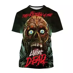 Unisex Return Of The Living Dead 3D Impresso Horror Filme T-Shirt, Moda Casual, - loja online