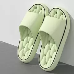 Plataforma grossa banheiro casa chinelos moda feminina sola macia eva slides interiores mulher sandálias 2024 verão antiderrapante flip flops - comprar online
