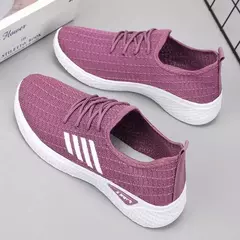 Novos calçados esportivos leves femininos, calçados esportivos para adultos, sapatos de malha respirável, sola macia confortável, sapatos únicos casuais na internet