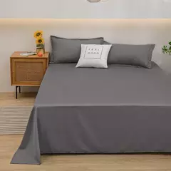 Lençol de algodão puro cor, cor pura simples, peça única, Skin-Friendly, dormitório estudantil, cama de solteiro e casal - Wolf Magazine