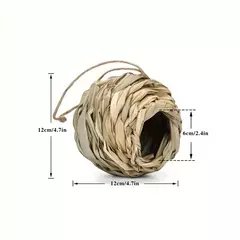 Ninho de pássaros tecido decorativo ao ar livre, Bird Cage Grass Egg Cage, Ninho de papagaio suspenso, Casas para quarto de estimação, Novo, 2024