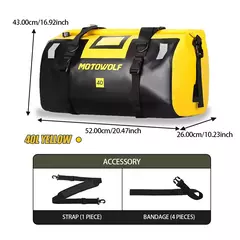 Imagem do Universal impermeável motocicleta cauda sacos, assento traseiro, ciclismo, acampamento, viagens, moto, scooter, pacote de bagagem do esporte, 66L, 40L