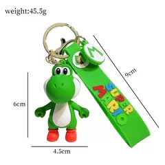 Super mario 3d dos desenhos animados chaveiro mario bros luigi sapo yoshi bowser figura de ação modelo pvc saco dos desenhos animados boneca pingente brinquedos presente - loja online