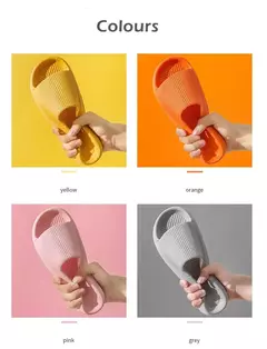 Imagem do Chinelos antiderrapantes de banheiro para homens e mulheres, confortáveis sandálias ao ar livre, flip-flop de praia, sola macia, eva, leve, nova moda, verão