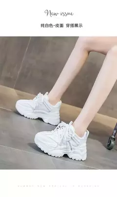 Sapatos femininos sapatos casuais primavera tênis plataforma mulher-sapatos tênis moda feminina sola grossa 2024 rosas formadores aumentados i na internet