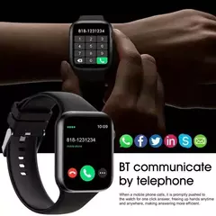 LAXASFIT-Android IOS relógio inteligente para homens e mulheres, 1,73 "tela colorida, toque completo, discagem personalizada, Bluetooth Talk, Novo, 2024 - Wolf Magazine