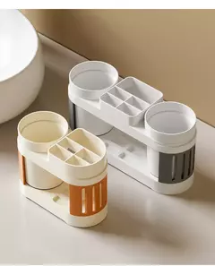 Conjunto Copo Escova de Dentes e Enxaguante Bocal, Prateleira de Creme Dental, Simples e Avançado, Tudo-em-Um, Lavagem do Banheiro, Porta-copos, Novo - loja online