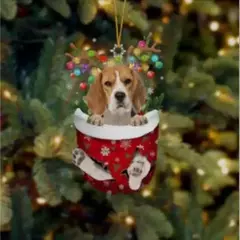 1 pçs enfeites de natal pendurado decoração presente bonito cão natal família pendurado árvore dos desenhos animados produto pingente personalizar h0o1 na internet