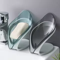 Transparente Portátil Folha Shaped Soap Box, Prateleira De Chuveiro, Dreno, Livre e Conveniente, Suprimentos Do Banheiro, Acessórios De Banho - Wolf Magazine