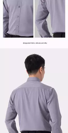 Camisa de negócios de cor sólida masculina, Moda formal, Fino, Clássico, Básico, Casual, Fino, Branco, Manga comprida, Social, Roupas de marca, Novo - comprar online