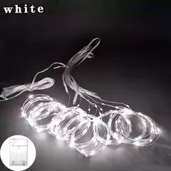 6m decoração de natal controle remoto feriado casamento conto de fadas flor anel luz quarto cortina caixa bateria luz da corda na internet