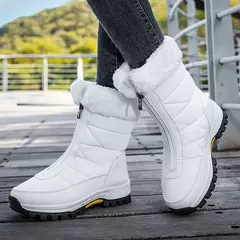 Inverno das mulheres botas de neve antiderrapante ao ar livre impermeável mulher manter botas quentes botas mujer zíper feminino algodão botas mais tamanho 42