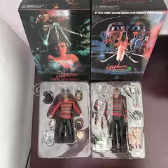 Imagem do Neca freddy krueger figura de ação modelo colecionável brinquedo halloween christina horror decoração presentes rosto mutável