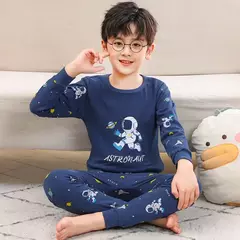 Pijama infantil de manga comprida, pijama de algodão, roupa de bebê menina, pijama infantil, criança, menina, criança, 3-14 anos, inverno - loja online