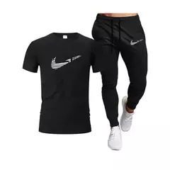 Fato casual com zíper masculino, secagem rápida, marca esportiva, verão, novo - comprar online