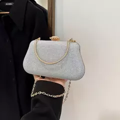 Saco de noite luxuoso para mulheres, alto design, banquete de festa, saco de glitter para senhoras, embreagem do casamento, bolsa de ombro, bolsa de corrente, marca na internet