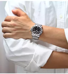 Imagem do Nibosi-relógios de pulso de quartzo masculino, marca de luxo, negócios, luminoso, à prova d'água, com calendário, para homens, 2024