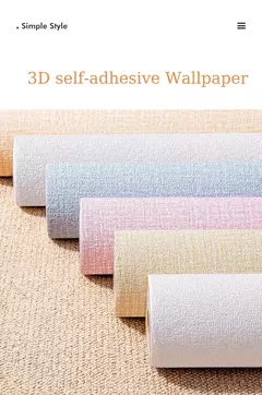 Imagem do Autoadesivo Papel de Parede, Espuma 3D, Monocromático, Espessado, Impermeável, Fundo, Parede, Renovação, Adesivos, PVC, 50cm x 10m