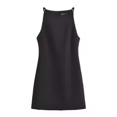 TRAF-Mini vestido de cabedal feminino fora do ombro, elegante vestidos de festa, branco, preto, vermelho, azul, curto, verão, novo - loja online