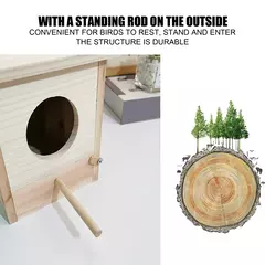 Birdhouse exterior madeira inovadora, Natural Breeding Box, DIY na internet