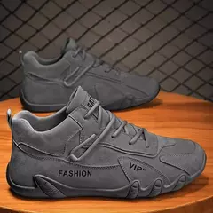 Botas de couro impermeável para homens, Lace Up Sneakers, Sapatos casuais para motociclistas - Wolf Magazine