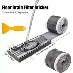 Auto-adesivo dreno de piso adesivos, Cutable chuveiro dreno, malha descartável, pia filtro filtro para banheiro, cabelo catcher, 5-100m - loja online