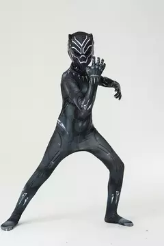 Anime super-herói preto crianças pantera dos homens meninos adultos macacões crianças pantera cosplay traje de halloween bodysuits vestir-se novo - loja online