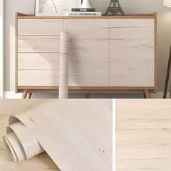 Imagem do Adesivos de PVC de grão de madeira Papel de parede autoadesivo impermeável Papéis de parede para armário, mesa, móveis, decoração de casa