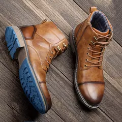 Tamanho 7 ~ 13 Retro Homens Botas 2023 Moda Confortável Primavera Botas De Cour