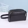 Bolsa de pulseira de couro PU vintage para homens e mulheres, cor pura, pequena, para armazenamento de celulares