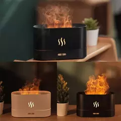 Simulação Flame LED Night Light, Lâmpada Atmosfera USB, Umidificador, Difusor de Aroma, Tanque De Água, Decoração De Quarto E Escritório, 180ml na internet