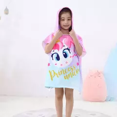 Toalha de banho com capuz Quick Dry para crianças, roupão Quick Dry, toalhas de poncho para desenhos infantis, coberturas de microfibra, 80-130cm - Wolf Magazine