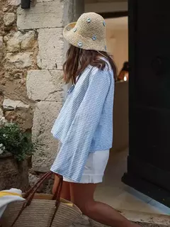 Camisas femininas com laço de linho e algodão com renda, blusa solta de manga longa com decote V profundo, blusa casual feminina, primavera e verão na internet